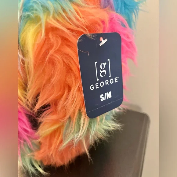 NWT George Fuzzy Monster Slippers adult small/medium - Picture 3 of 5